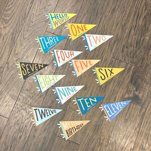 Lucy Darling First Year Milestone Flags